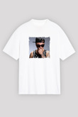 Chris Webby Baskılı Unisex Beyaz Tişört