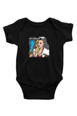 Chris Webby Baskılı Unisex Siyah Bebek Body - Zıbın