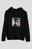 Chris Webby Baskılı Unisex Siyah Hoodie