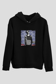 Chris Webby Baskılı Unisex Siyah Hoodie