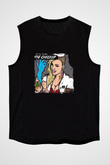 Chris Webby Baskılı Unisex Siyah Kolsuz Tişört