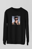 Chris Webby Baskılı Unisex Siyah Sweatshirt