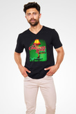 Christmas Story Siyah Unisex  V Yaka Tişört