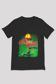 Christmas Story Siyah Unisex  V Yaka Tişört