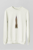 Chrysler Binası Beyaz Unisex Sweatshirt