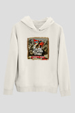 Chunk No Captain Chunk Baskılı Unisex Beyaz Hoodie