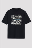 CHVRCHES Baskılı Unisex Siyah Oversize Tişört