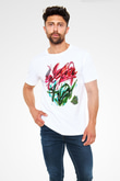 Çiçek Beyaz Unisex Tişört T-Shirt - TişörtFabrikası