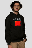 Çin Siyah Unisex Hoodie