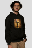 Cirith Ungol Baskılı Unisex Siyah Hoodie