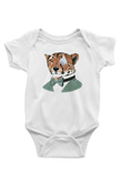 Çita Baskılı Beyaz Unisex Bebek Body - Zıbın