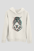 Çita Beyaz Unisex Kapüşonlu Sweatshirt