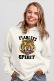 Çita Beyaz Unisex Kapüşonlu Sweatshirt