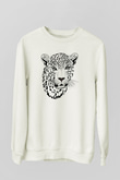 Çita Beyaz Unisex Sweatshirt