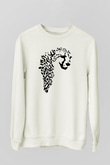 Çita Beyaz Unisex Sweatshirt