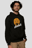 Çita Siyah Unisex Kapüşonlu Sweatshirt