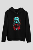 Çita Siyah Unisex Kapüşonlu Sweatshirt