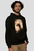 Çita Siyah Unisex Kapüşonlu Sweatshirt
