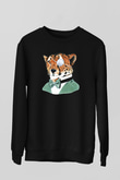 Çita Siyah Unisex Sweatshirt