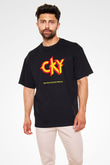 CKY Baskılı Unisex Siyah Oversize Tişört