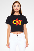 CKY Siyah Crop Top Tişört