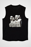 Clawfinger Baskılı Unisex Siyah Kolsuz Tişört