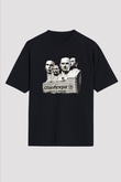 Clawfinger Baskılı Unisex Siyah Oversize Tişört