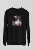 Clawfinger Baskılı Unisex Siyah Sweatshirt
