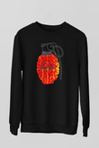 Clawfinger Baskılı Unisex Siyah Sweatshirt