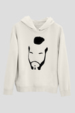 Clubber Baskılı Beyaz Unisex Kapüşonlu Sweatshirt