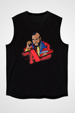Clubber Baskılı Unisex Siyah Kolsuz Tişört - Tshirt