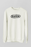 Clutch Beyaz Unisex Sweatshirt