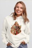 Cobra Kai Baskılı Beyaz Unisex Hoodie