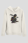 Cobra Kai Baskılı Beyaz Unisex Hoodie