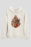 Cobra Kai Baskılı Beyaz Unisex Hoodie