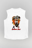 Cobra Kai Baskılı Beyaz Unisex Kolsuz Tişört - Tshirt