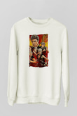 Cobra Kai Baskılı Beyaz Unisex Sweatshirt