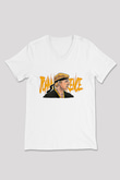 Cobra Kai Baskılı Beyaz Unisex V Yaka Tişört - Tshirt