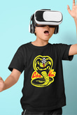 Cobra Kai Baskılı Unisex Siyah Çocuk Tişört - Tshirt