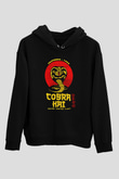 Cobra Kai Baskılı Unisex Siyah Hoodie