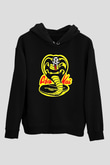 Cobra Kai Baskılı Unisex Siyah Hoodie