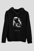 Cobra Kai Baskılı Unisex Siyah Hoodie