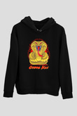 Cobra Kai Baskılı Unisex Siyah Hoodie