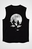 Cobra Kai Baskılı Unisex Siyah Kolsuz Tişört - Tshirt
