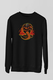 Cobra Kai Baskılı Unisex Siyah Sweatshirt