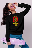 Cobra Kai Baskılı Unisex Siyah Sweatshirt
