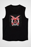 Cock Sparrer Baskılı Unisex Siyah Kolsuz Tişört