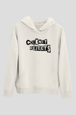 Cockney Rejects Baskılı Beyaz Unisex Kapüşonlu Sweatshirt