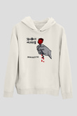 Cockney Rejects Baskılı Beyaz Unisex Kapüşonlu Sweatshirt