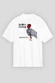 Cockney Rejects Baskılı Beyaz Unisex Oversize Tişört - Tshirt